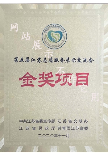 第五屆江蘇志愿服務展示交流會金獎項目